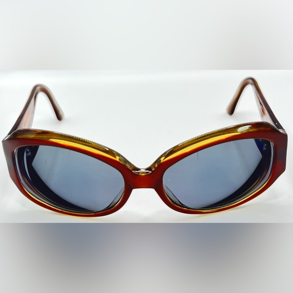 Cinzia Designs Brown Translucent Oval Sunglasses Frames Only - Picture 3 of 8